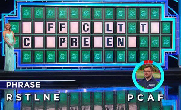 Randy on Wheel of Fortune (9-25-2019)